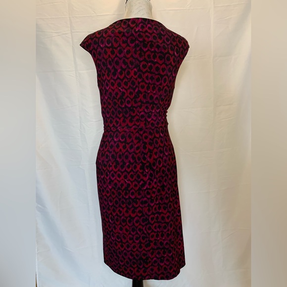 Lauren by Ralph Lauren red black dress size 8 New With Tag - Picture 4 of 6